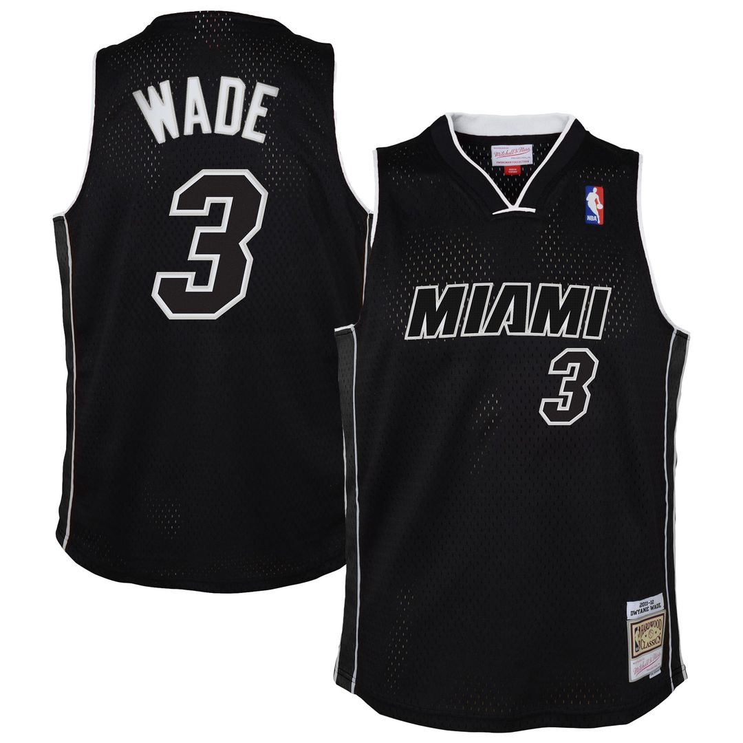 Dwyane Wade | Miami Heat | Youth 2011/12 Hardwood Classics Swingman Alternate Jersey - Black