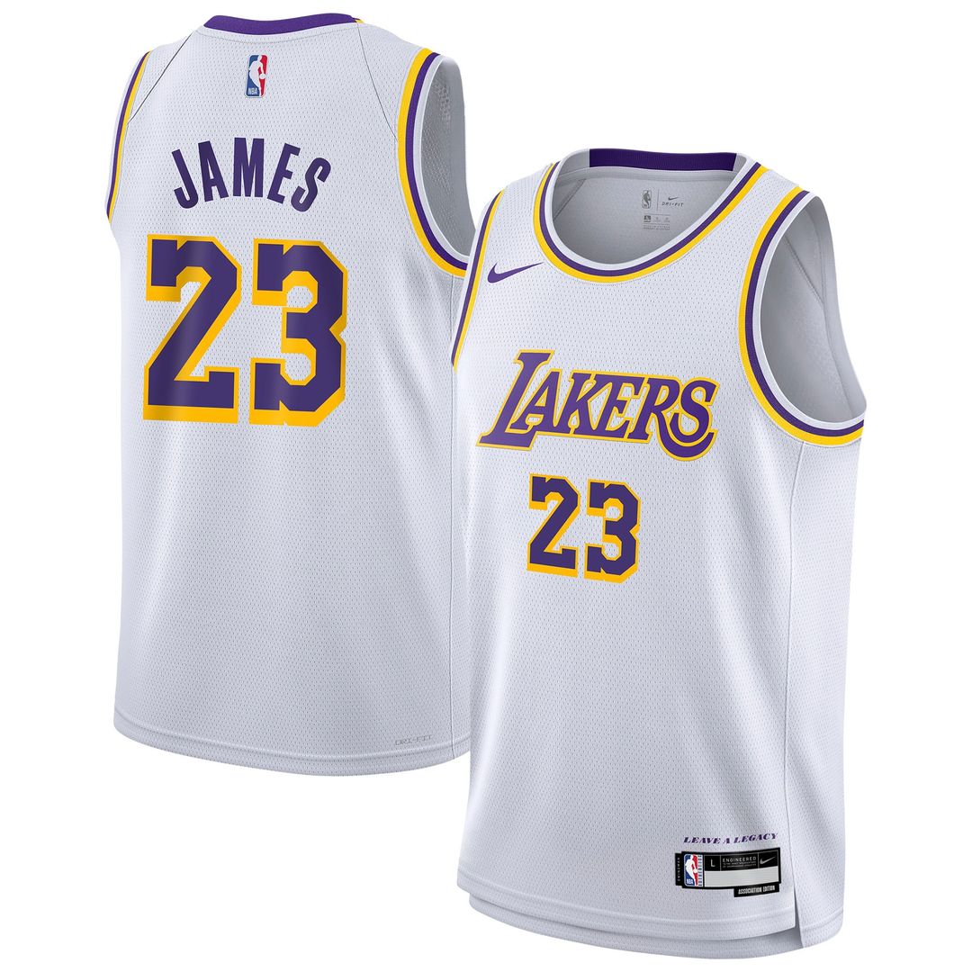 LeBron James | Los Angeles Lakers | Youth Swingman Jersey - Association Edition - White