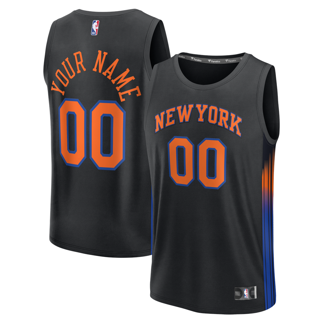 New York Knicks | Youth Fast Break Custom Replica Jersey - Blue - Icon Edition