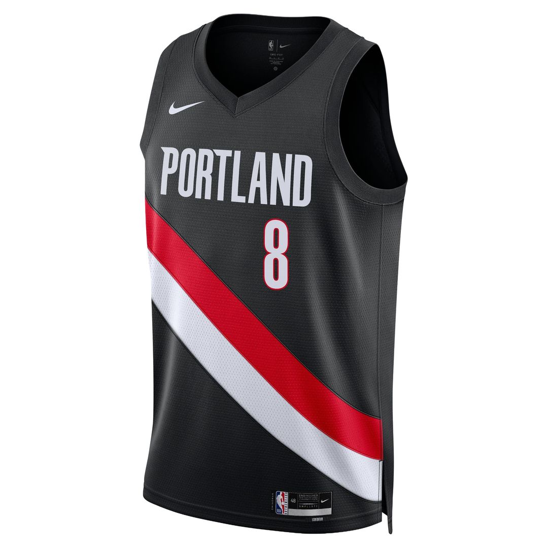 Deni Avdija | Portland Trail Blazers | Unisex Swingman Jersey - Icon Edition - Black