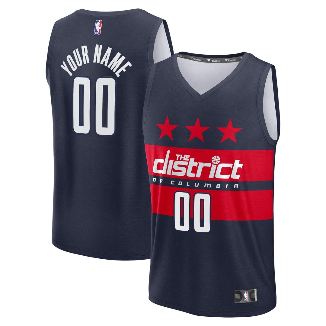 Washington Wizards | Fast Break Custom Jersey - Statement Edition - Navy
