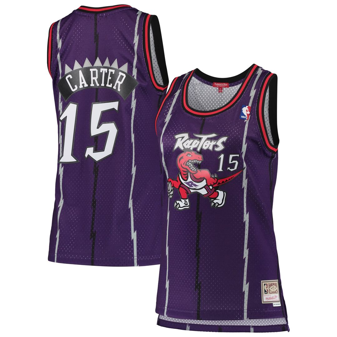 Vince Carter | Toronto Raptors | Women's 1998/99 Hardwood Classics Swingman Jersey - Purple