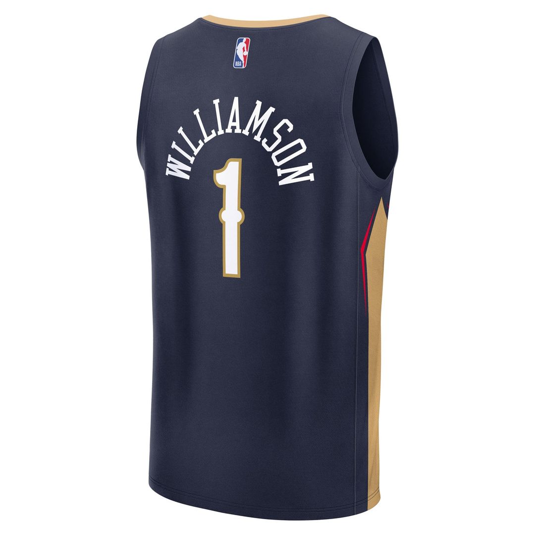 Zion Williamson | New Orleans Pelicans | Fast Break Replica Player Jersey - Icon Edition - Navy