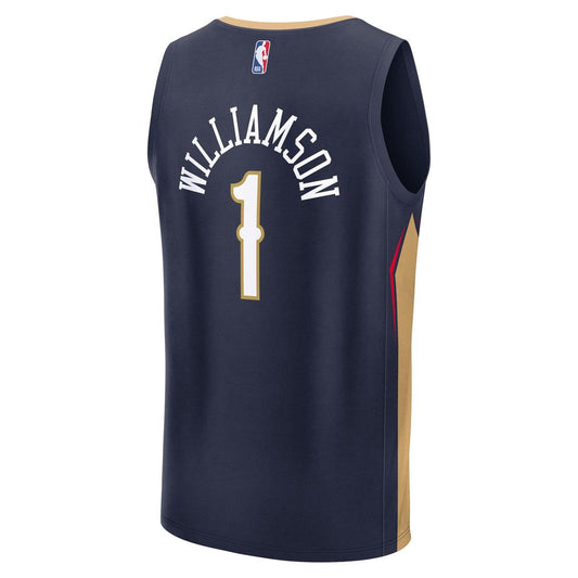 Zion Williamson | New Orleans Pelicans | Fast Break Replica Player Jersey - Icon Edition - Navy