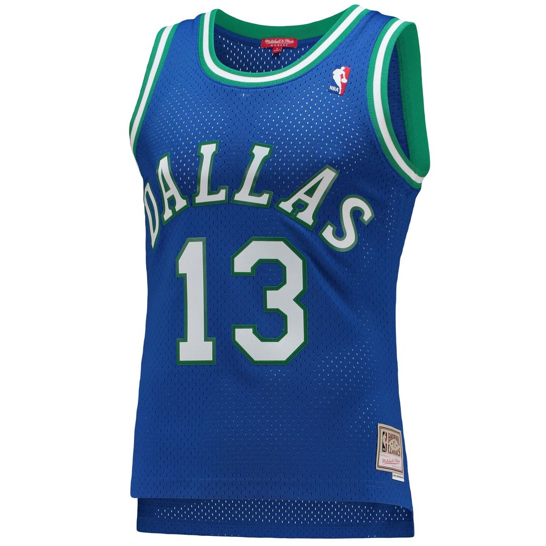 Steve Nash | Dallas Mavericks | Women's 1998/99 Hardwood Classics Swingman Jersey - Blue