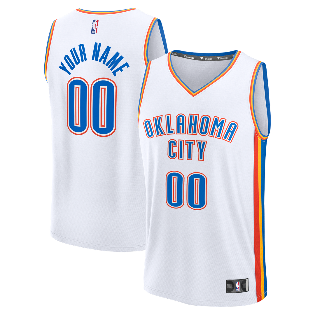 Oklahoma City Thunder | Youth Fast Break Custom Jersey - Association Edition - White