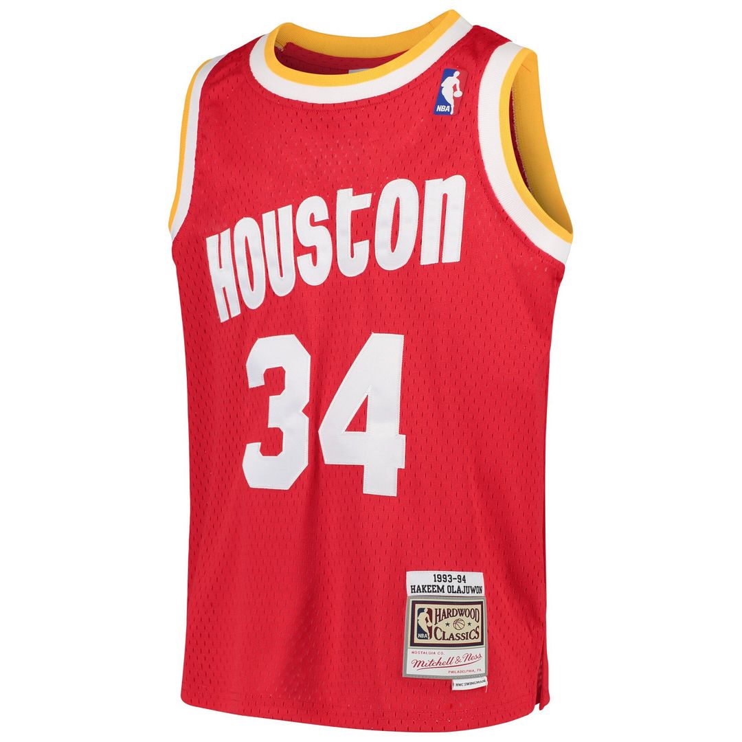 Hakeem Olajuwon | Houston Rockets | Youth 1996/97 Hardwood Classics Swingman Jersey - Red