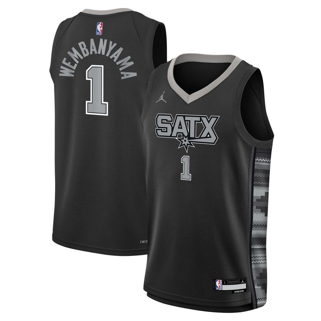 Victor Wembanyama | San Antonio Spurs | Youth Swingman Jersey - Statement Edition - Black