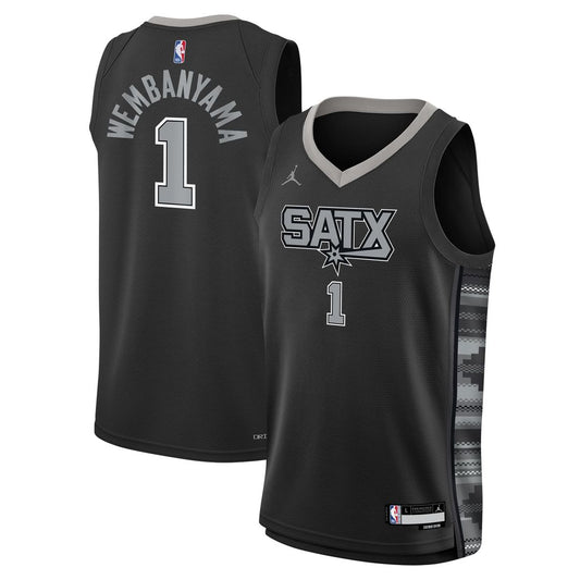 Victor Wembanyama | San Antonio Spurs | Youth Swingman Jersey - Statement Edition - Black