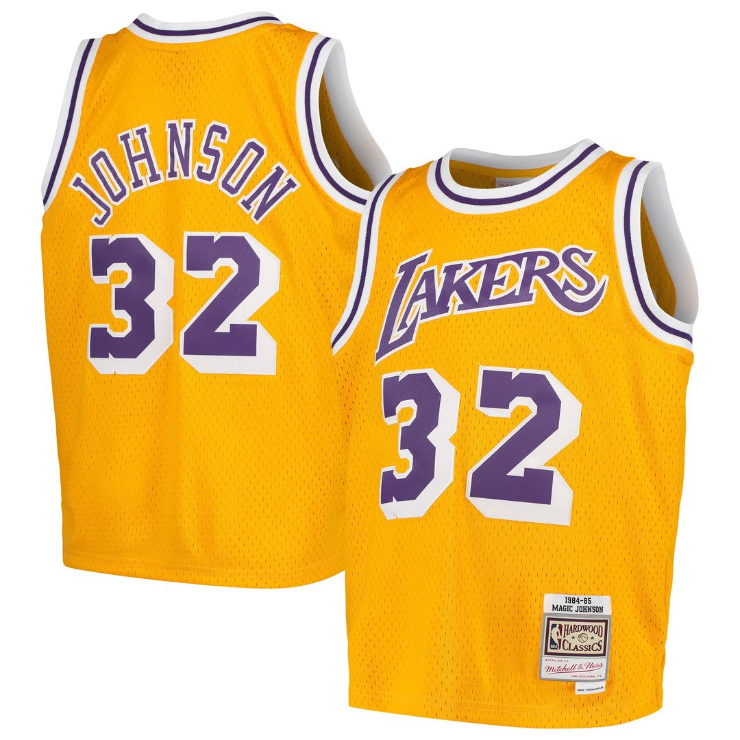 Magic Johnson | Los Angeles Lakers | Youth Swingman Throwback Jersey - Gold