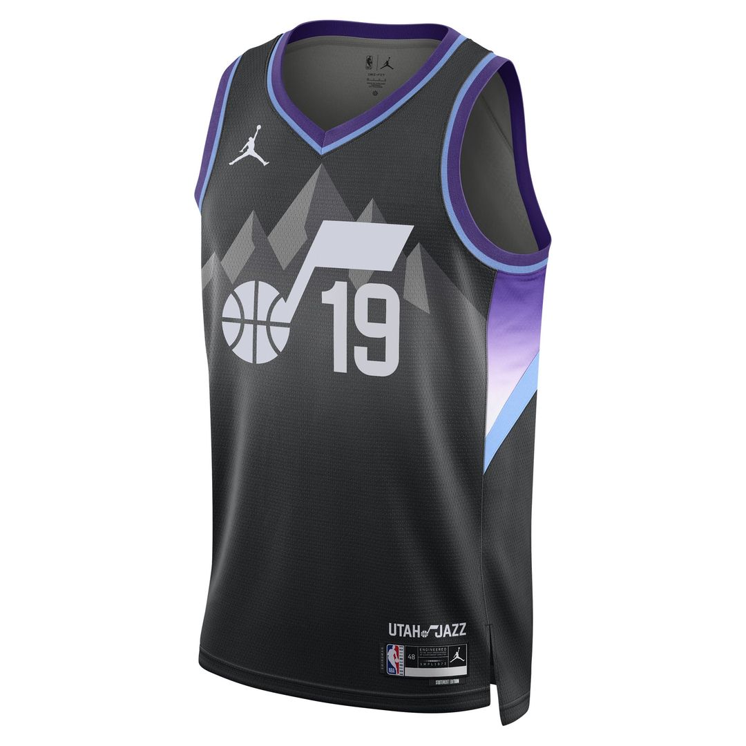 Ace Bailey | Utah Jazz | Unisex Swingman Player Jersey - Statement Edition - Black