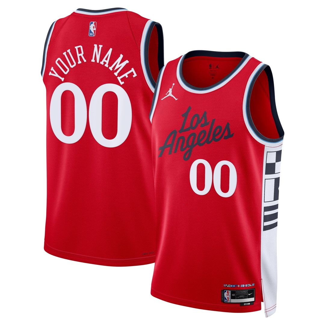 LA Clippers | Unisex 2024/25 Custom Swingman Jersey - Statement Edition - Red