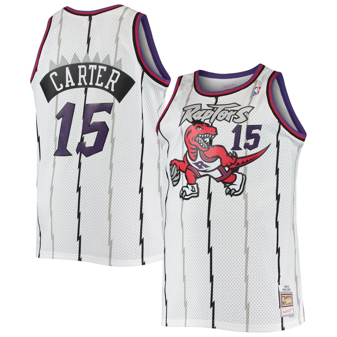 Vince Carter | Toronto Raptors | 1998/99 Big & Tall Hardwood Classics Swingman Jersey - White