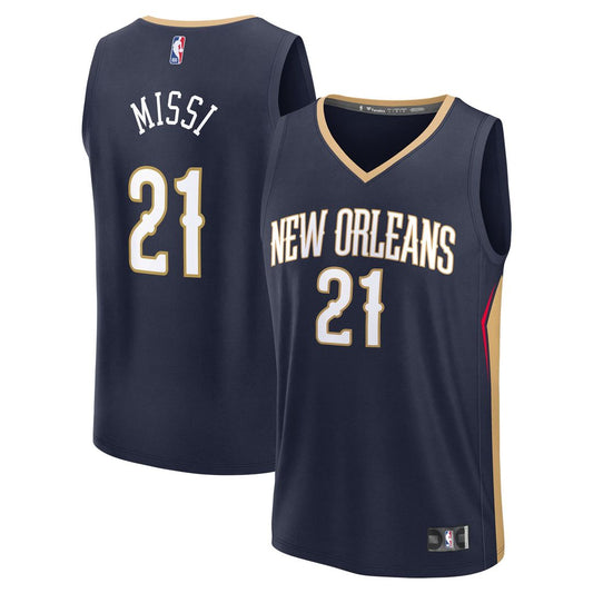 Yves Missi | New Orleans Pelicans | 2024 NBA Draft Fast Break Player Jersey - Icon Edition - Navy
