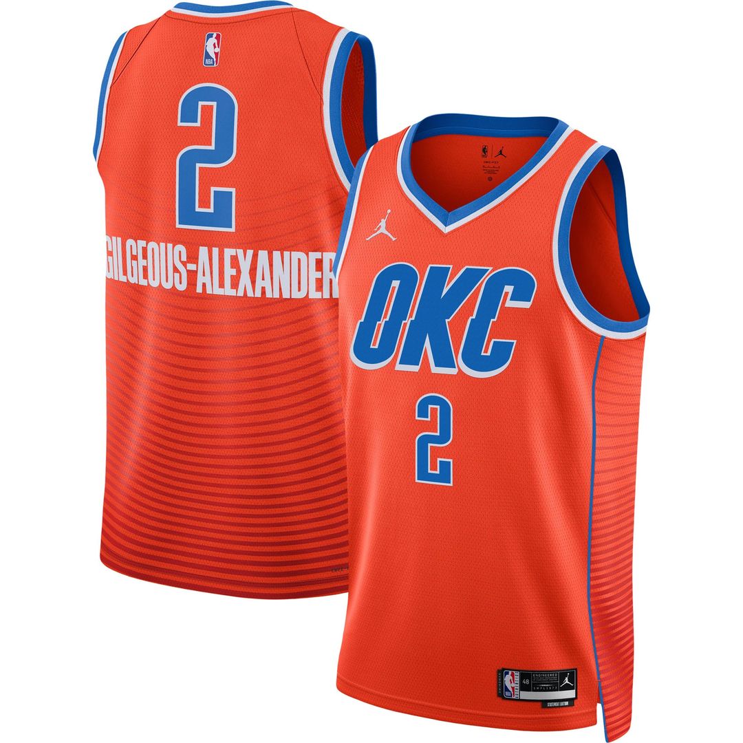 Shai Gilgeous-Alexander | Oklahoma City Thunder | Unisex Swingman Jersey - Statement Edition - Orange