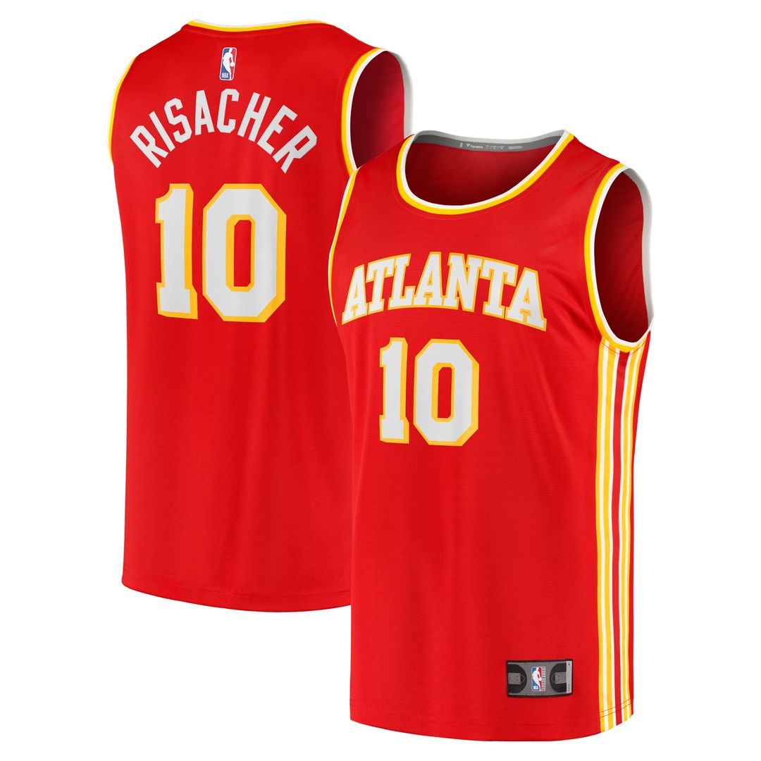 Zaccharie Risacher | Atlanta Hawks | 2024 NBA Draft Fast Break Player Jersey - Icon Edition - Red