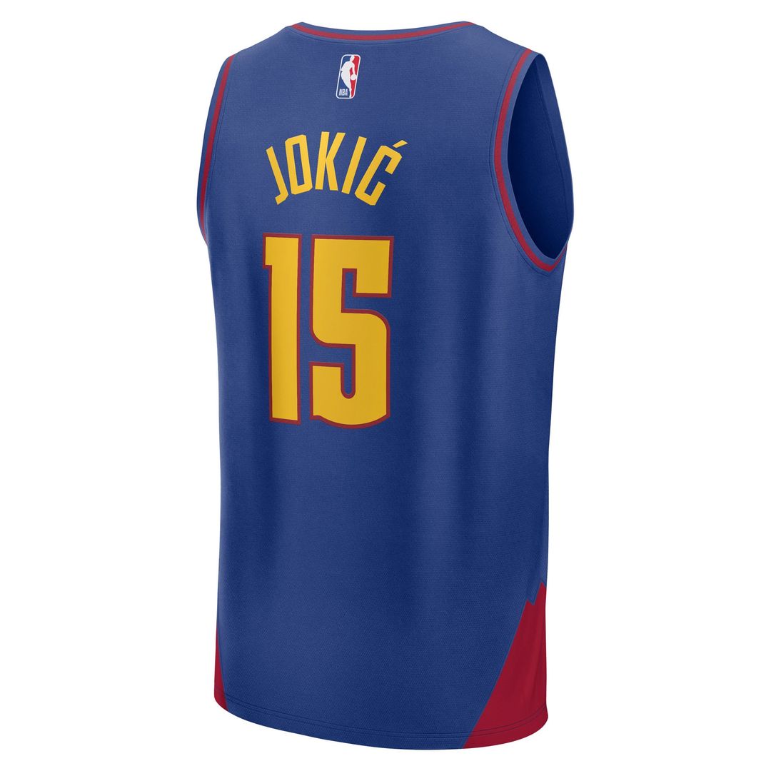 Nikola Jokic | Denver Nuggets | Fast Break Replica Player Jersey - Statement Edition - Blue