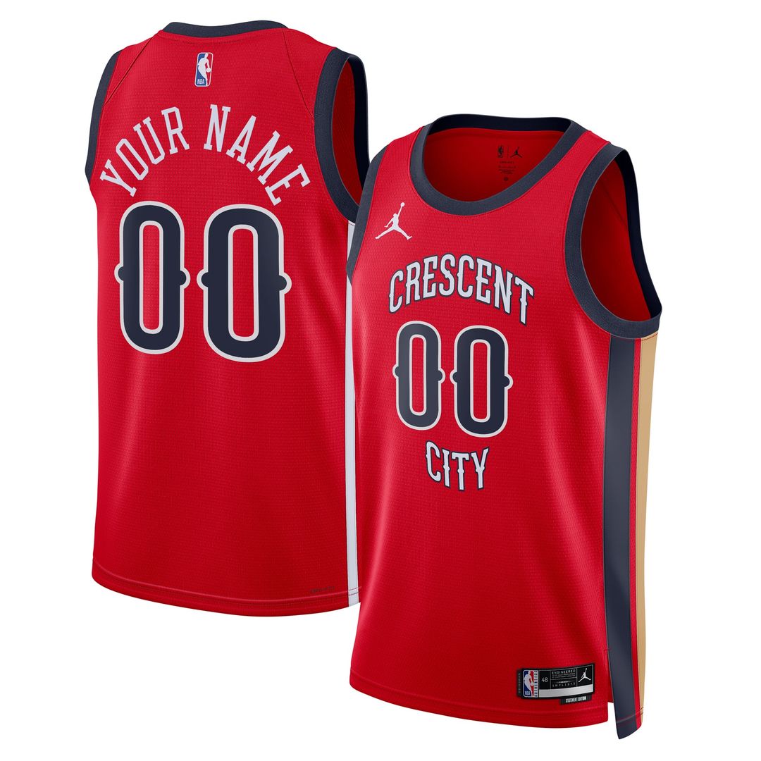New Orleans Pelicans | Memphis Grizzlies | Unisex Swingman Custom Jersey - Red - Statement Edition
