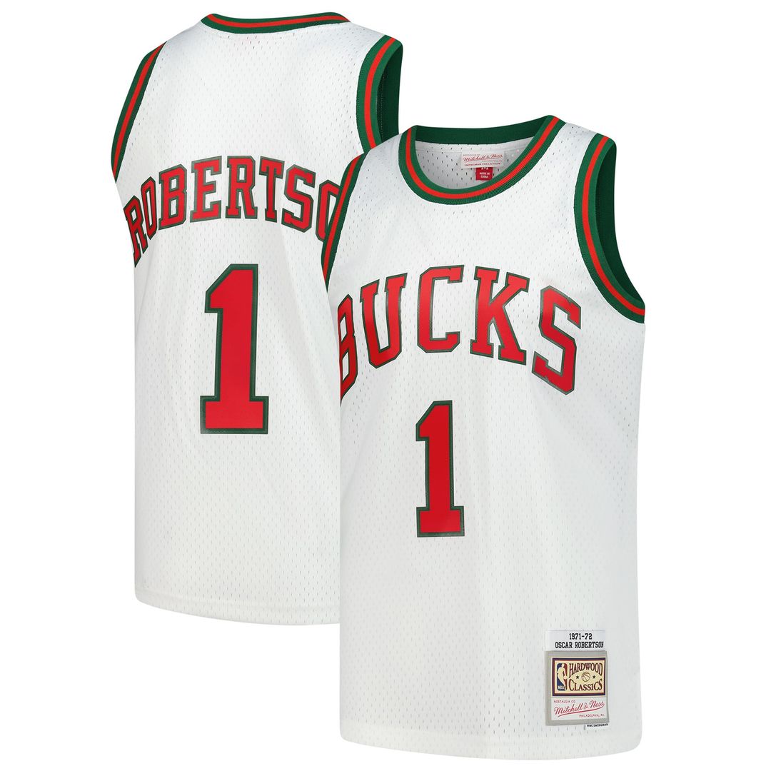 Oscar Robertson | Milwaukee Bucks | 1971/72 Hardwood Classics Swingman Jersey - Green