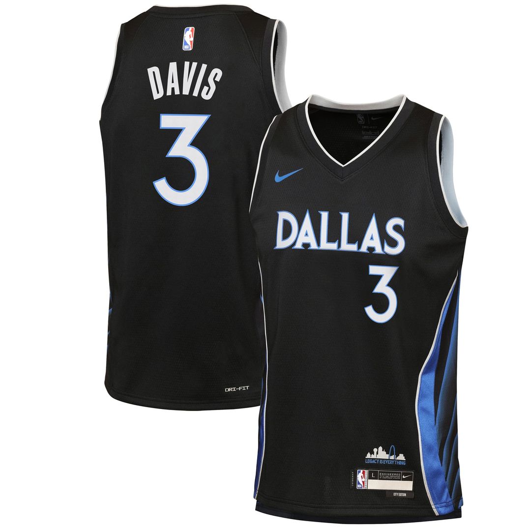Anthony Davis | Dallas Mavericks | Youth 2025/26 City Edition Swingman Jersey - Black