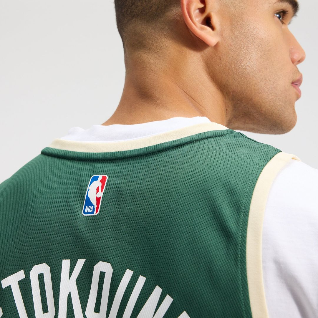 Giannis Antetokounmpo | Milwaukee Bucks | Fast Break Replica Player Jersey - Icon Edition - Hunter Green