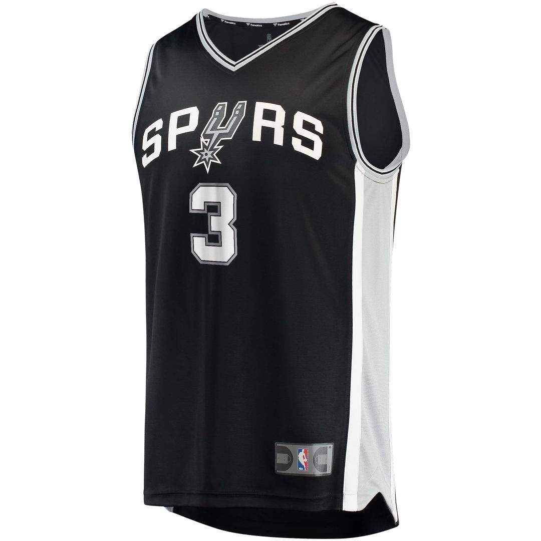 Keldon Johnson | San Antonio Spurs | Fast Break Replica Jersey Black - Icon Edition