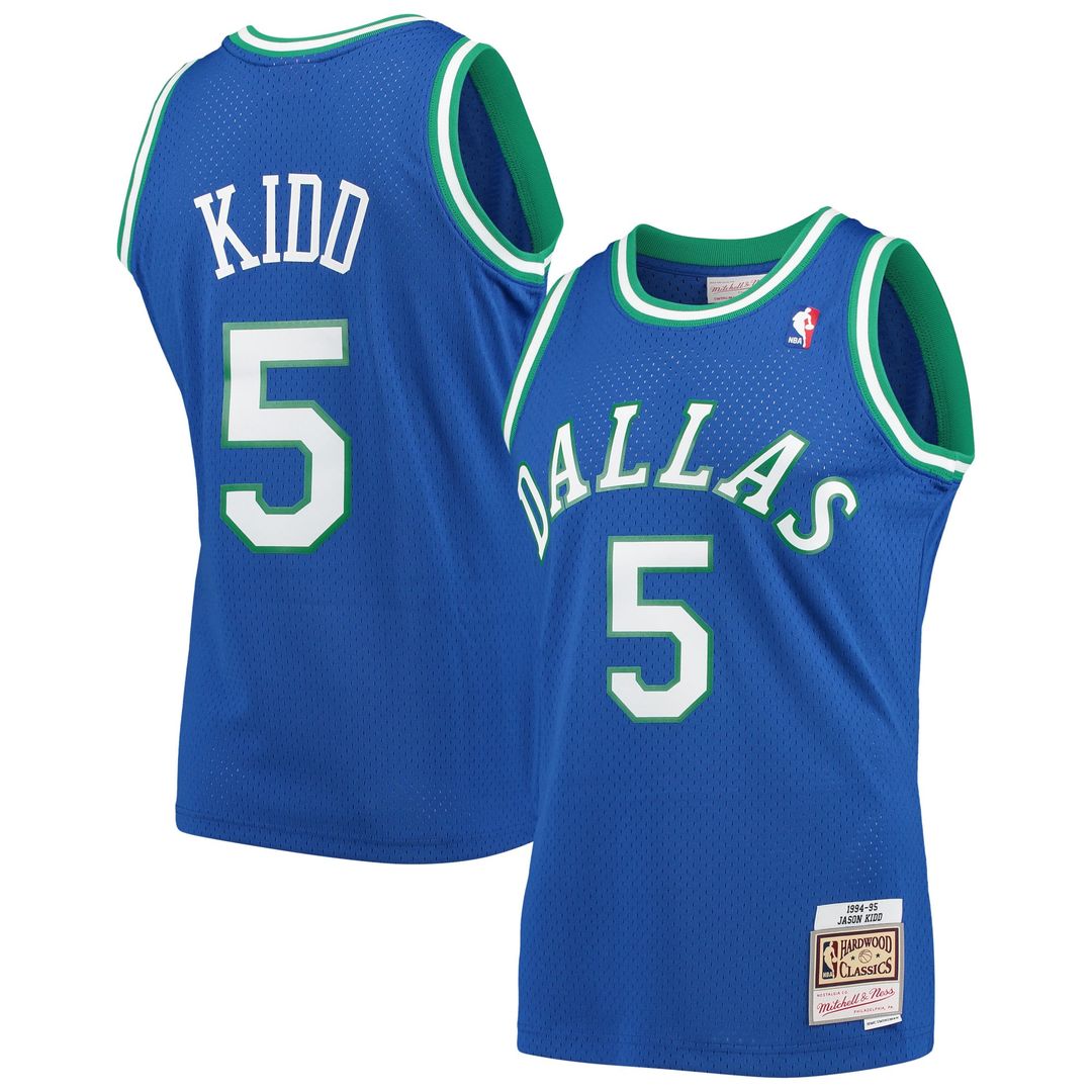 Jason Kidd | Dallas Mavericks | 1994/95 Hardwood Classics Swingman Jersey - Blue