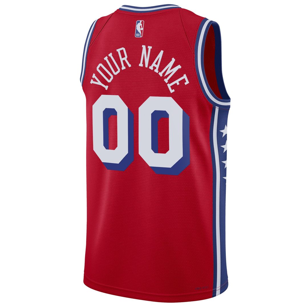Philadelphia 76ers | Unisex 2022/23 Swingman Custom Jersey - Statement Edition - Red