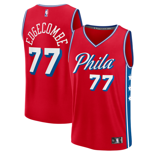 VJ Edgecombe | Philadelphia 76ers | Fast Break Replica Player Jersey - Statement Edition - Red