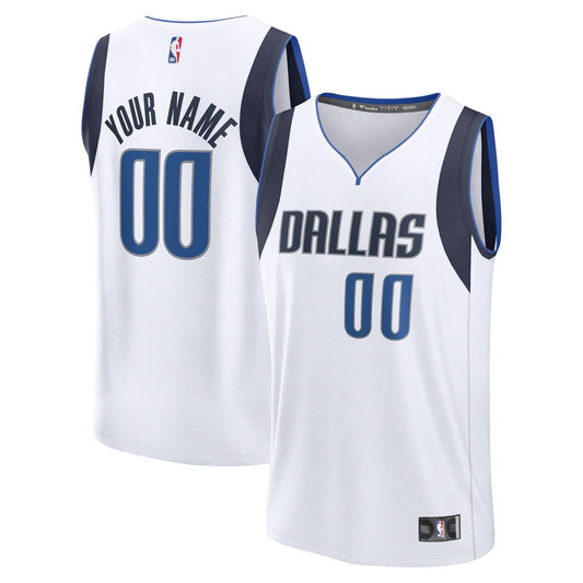 Dallas Mavericks | Fast Break Custom Jersey - Association Edition - White