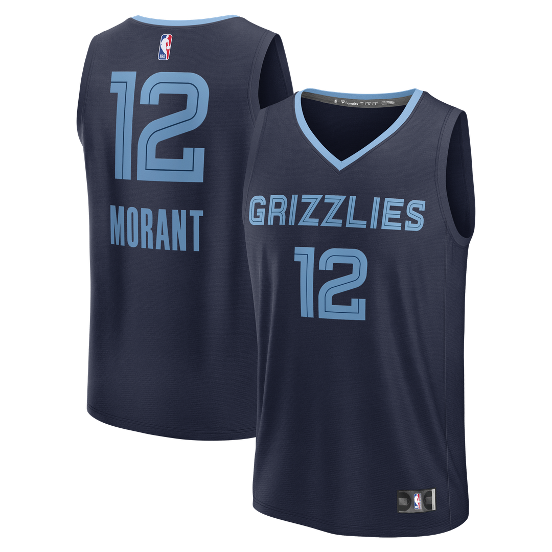 Ja Morant | Memphis Grizzlies | Fast Break Replica Player Jersey - Icon Edition - Navy