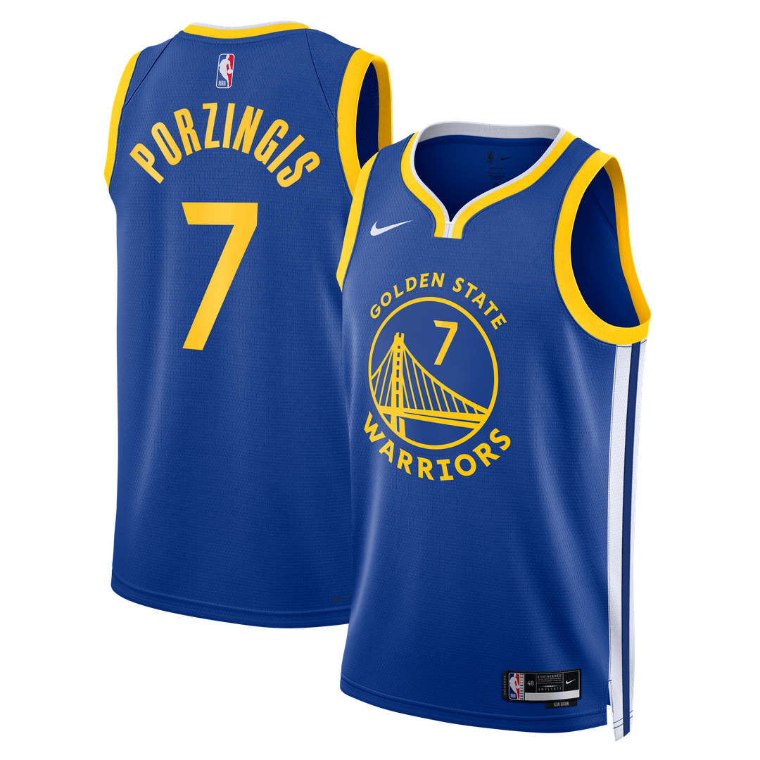 Kristaps Porzingis | Golden State Warriors | Unisex Swingman Jersey - Icon Edition - Royal