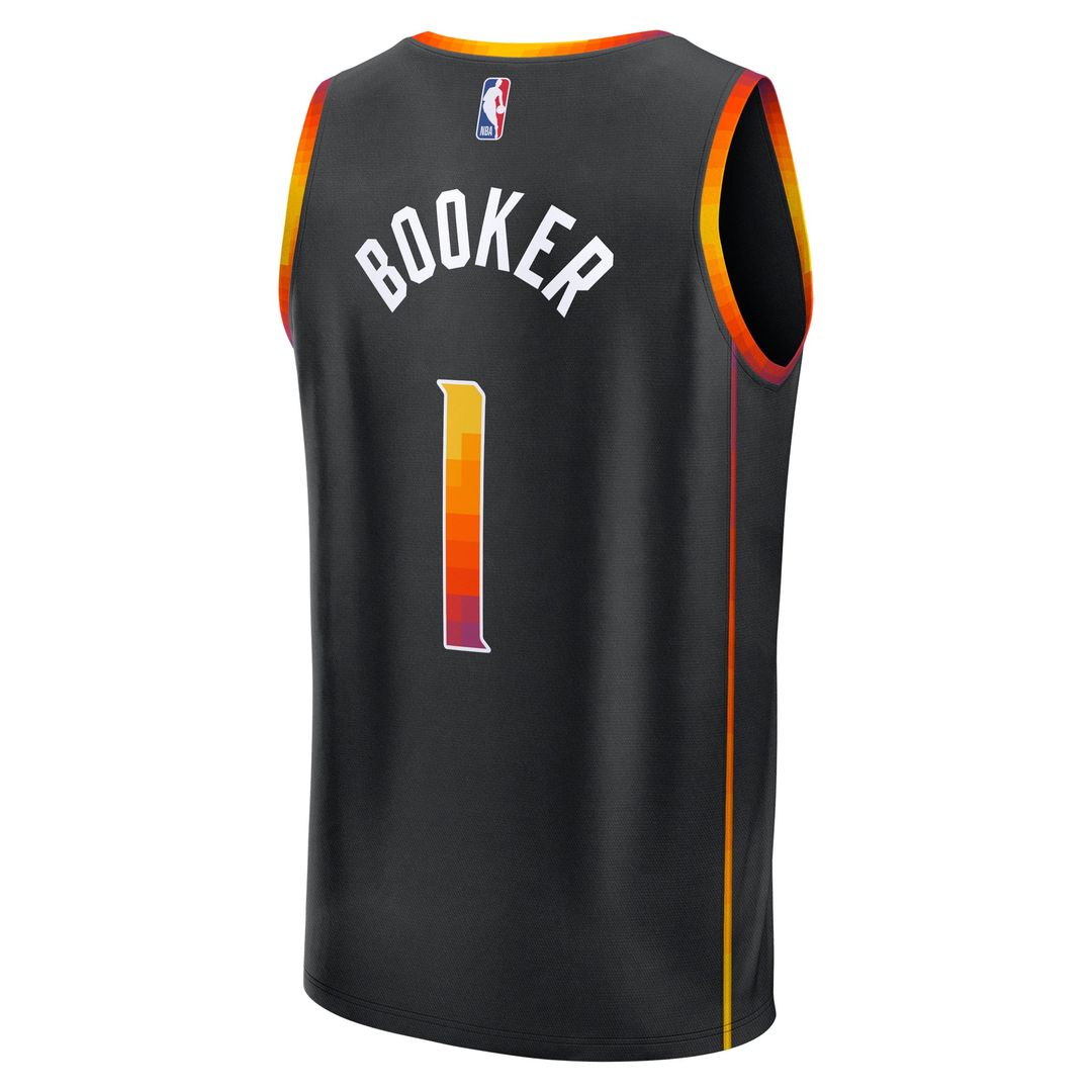 Devin Booker | Phoenix Suns | Youth Fast Break Replica Player Jersey - Statement Edition - Black