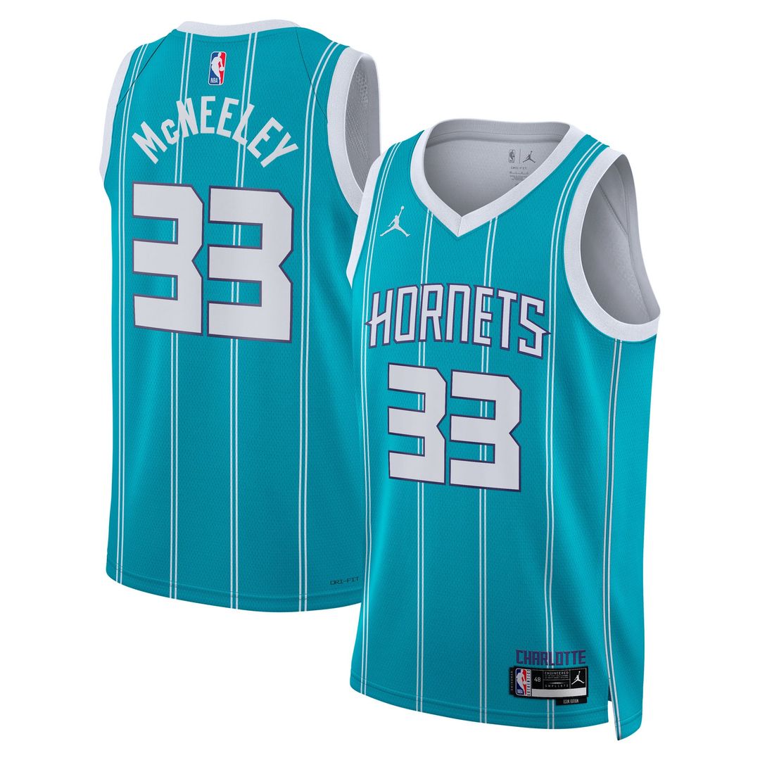 Liam McNeeley | Charlotte Hornets | Unisex Swingman Jersey - Teal - Icon Edition