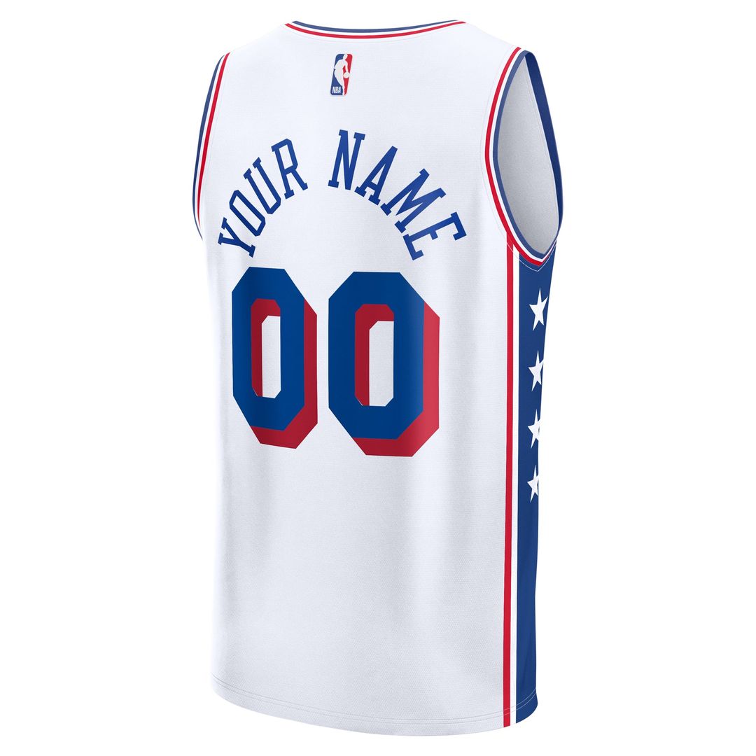 Philadelphia 76ers | Fast Break Custom Jersey - Association Edition - White