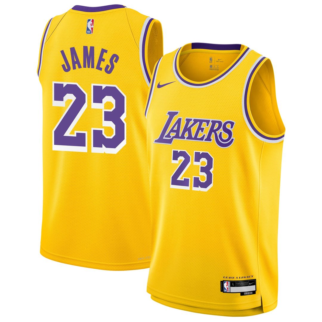 LeBron James | Los Angeles Lakers | Youth Swingman Jersey - Icon Edition - Gold