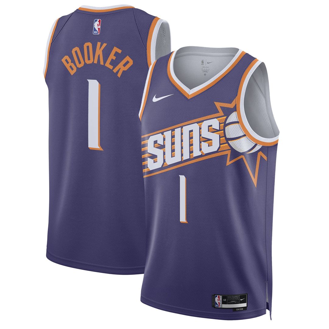Devin Booker | Phoenix Suns | Unisex Swingman Jersey - Icon Edition - Purple