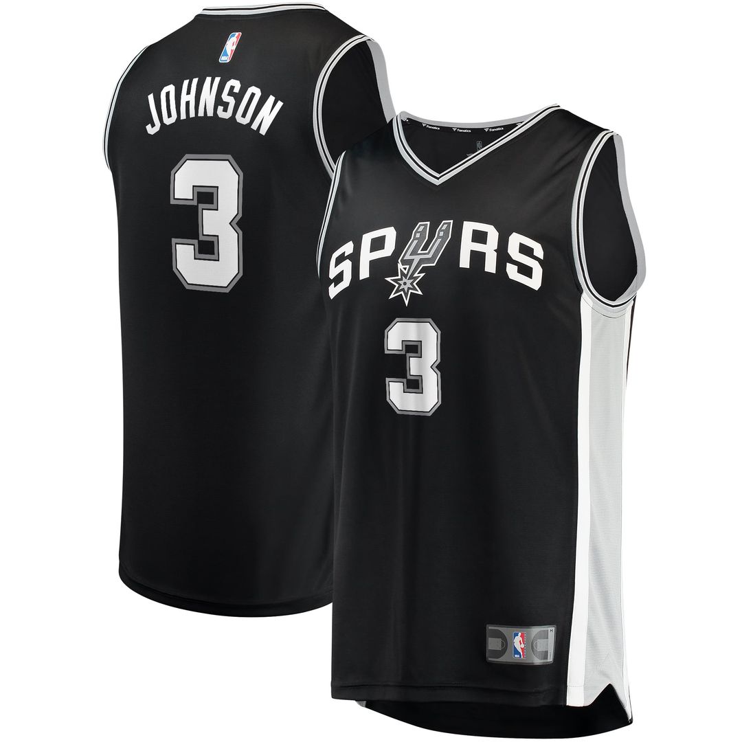 Keldon Johnson | San Antonio Spurs | Fast Break Replica Jersey Black - Icon Edition