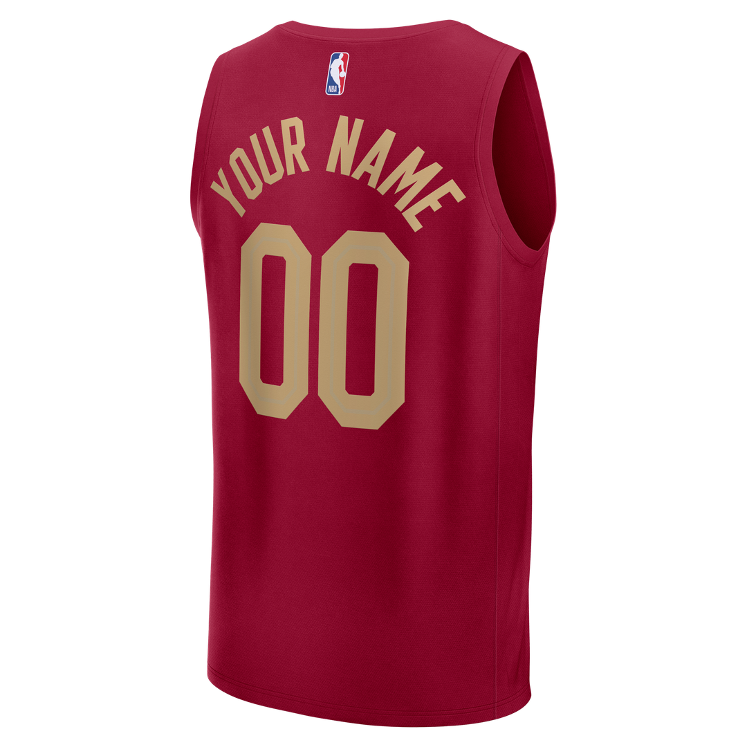 Cleveland Cavaliers | Youth Fast Break Custom Jersey - Statement Edition - Black