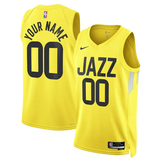 Utah Jazz | Unisex Swingman Custom Jersey Gold - Icon Edition
