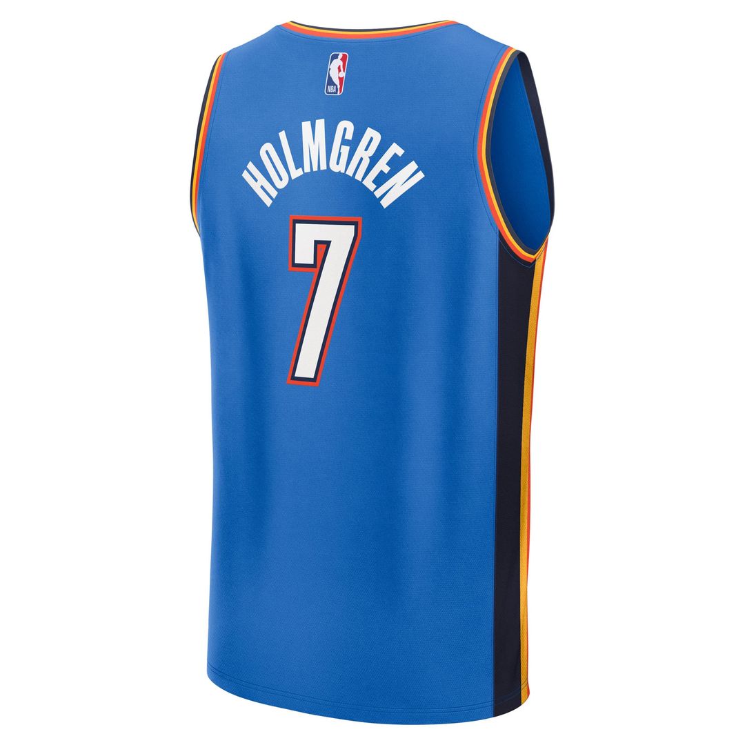 Chet Holmgren | Oklahoma City Thunder | Youth 2025 NBA Finals Champions Fast Break Replica Player Jersey - Blue - Icon Edition