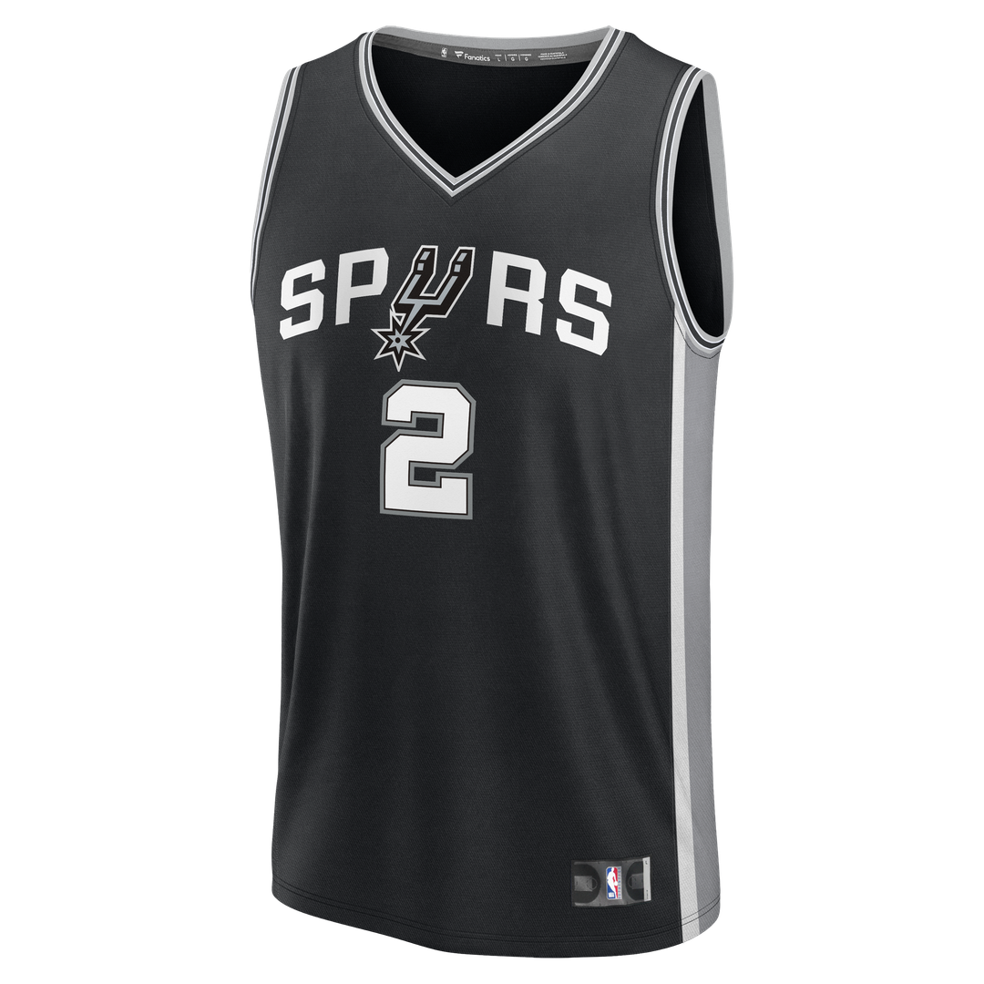 Dylan Harper | San Antonio Spurs | Fast Break Jersey - Black - Icon Edition