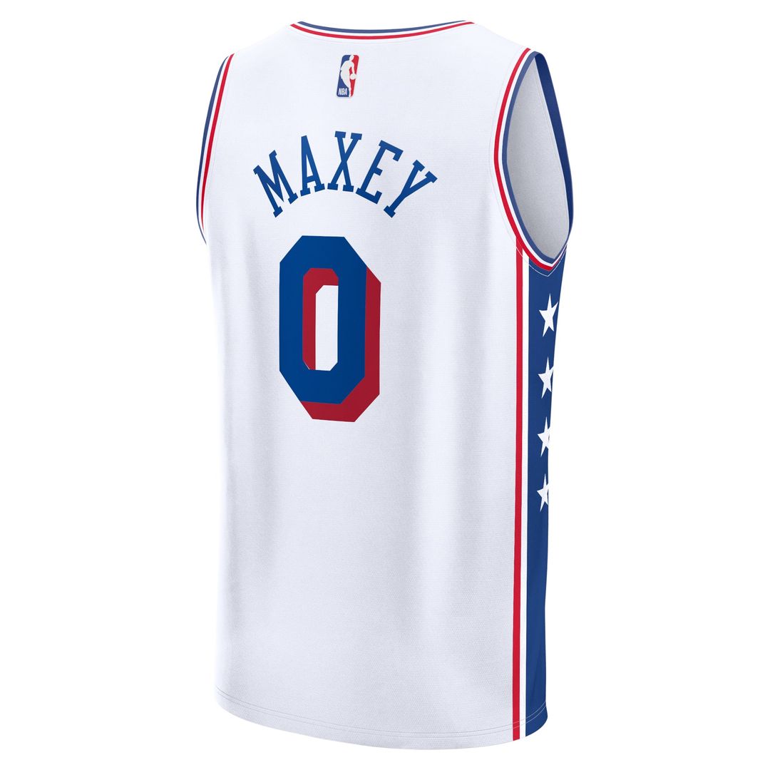 Tyrese Maxey | Philadelphia 76ers | Fast Break Replica Player Jersey - Association Edition - White