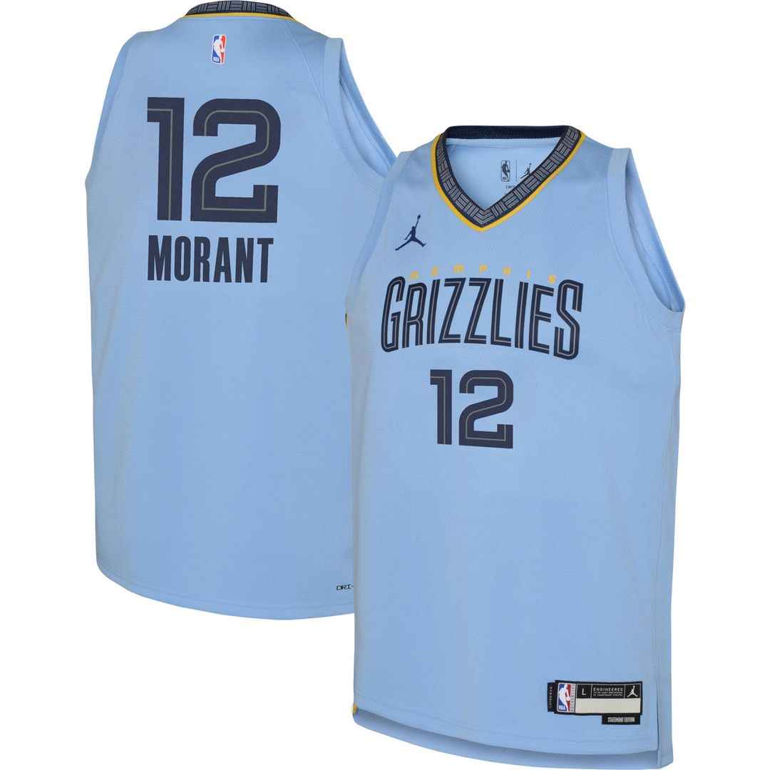 Ja Morant | Memphis Grizzlies | Youth Swingman Jersey - Statement Edition - Light Blue