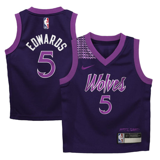 Anthony Edwards | Minnesota Timberwolves | Infant 2025/26 City Edition Swingman Jersey - Purple