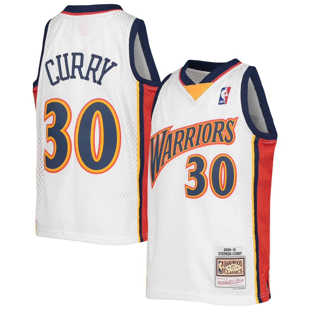 Stephen Curry | Golden State Warriors | Youth 2009 - 10 Hardwood Classics Swingman Throwback Jersey - Navy