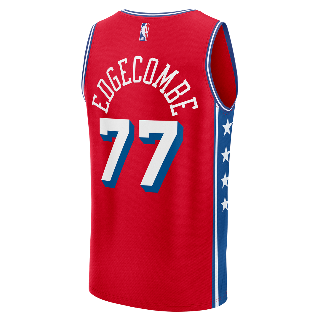 VJ Edgecombe | Philadelphia 76ers | Fast Break Replica Player Jersey - Statement Edition - Red