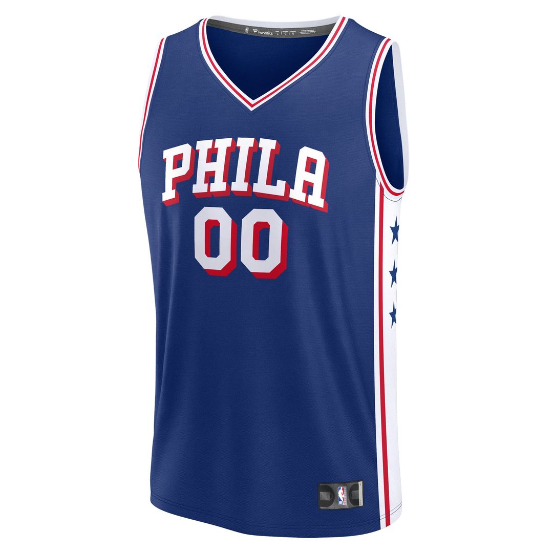 Philadelphia 76ers | Youth Fast Break Custom Replica Jersey - White - Association Edition
