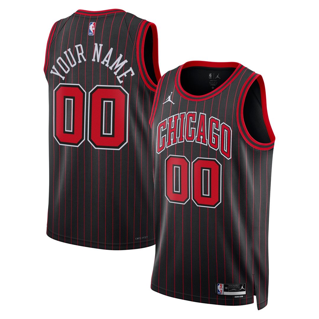 Chicago Bulls | Unisex Swingman Custom Jersey - Statement Edition - Black