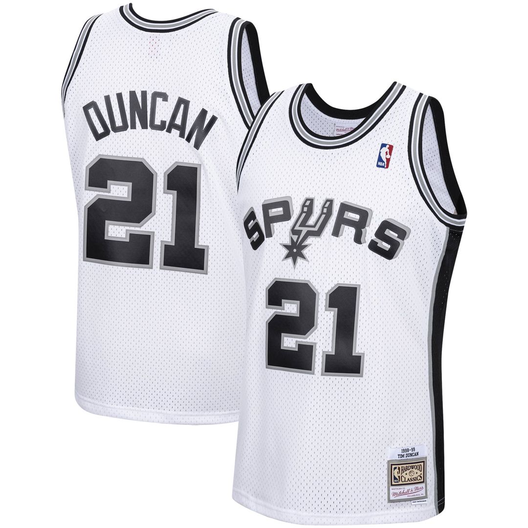 Tim Duncan | San Antonio Spurs | 1998/99 Hardwood Classics Swingman Jersey - White
